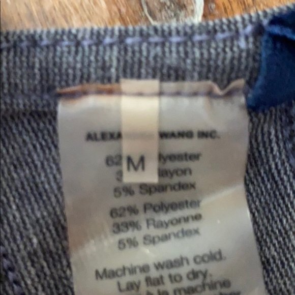 Alexander Wang Midnight Blue Velvet Trim Gray Bra - Picture 4 of 6